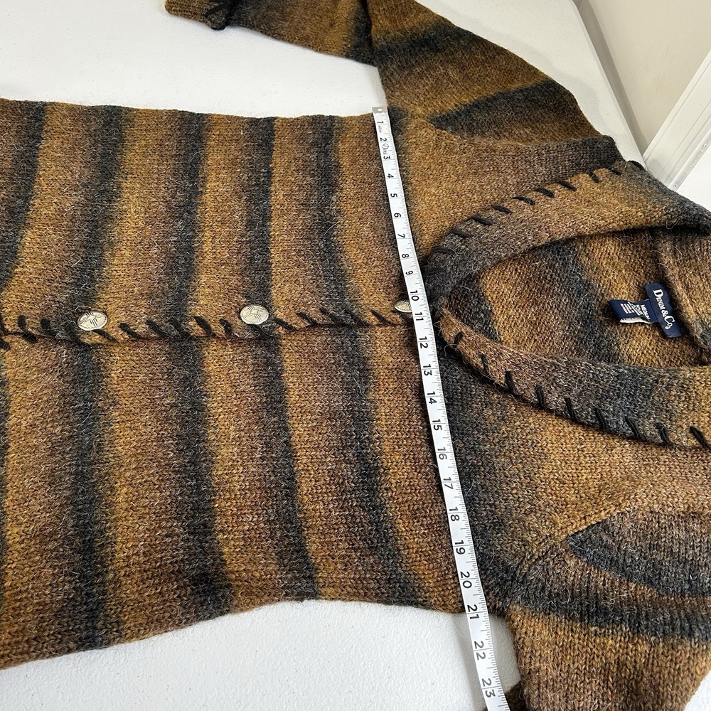 Denim & Co Heritage Alpaca Mohair Cardigan Womens M Country Cottage Oversized - Picture 4 of 11